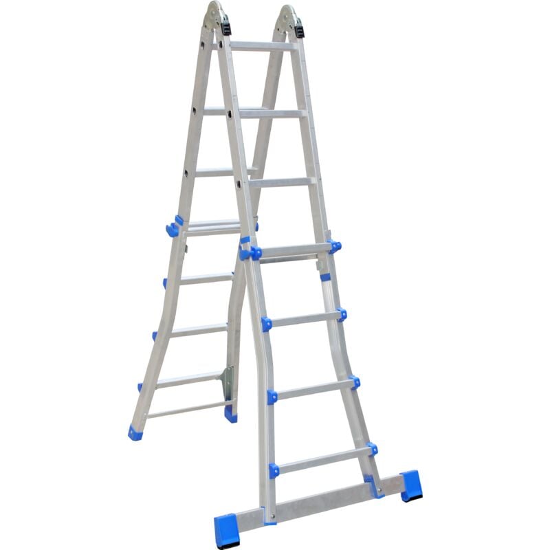 Tubesca Comabi - Echelle téléscopique multiscopic 4x4 marches 4.63M - 00094319 - Tubesca