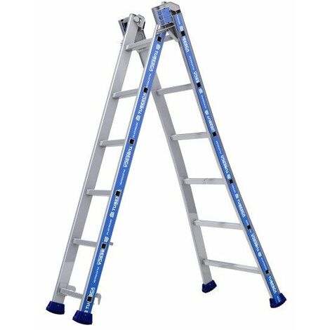 Tubesca - Echelle transformable 2 plans 6+6 échelons Haut. d'accès maxi 3,82m - PLATINIUM