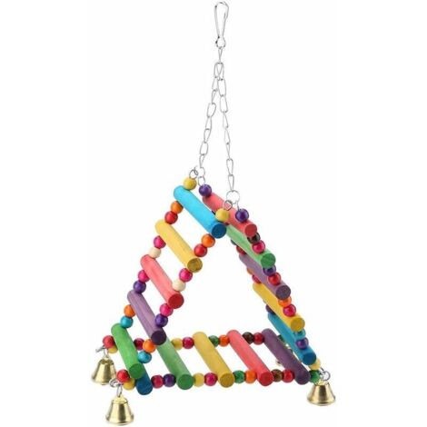 Échelles d'oiseaux colorées, échelle, Jouets de Perruche en Bois pour Oiseaux