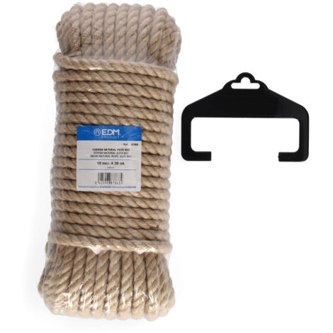 Écheveau 20 Mt. Corde Bio En Jute Naturel. 3 Cordages. Calibre 10 Mm Edm