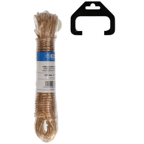Écheveau de câble en acier plastifié EDM 10m Or