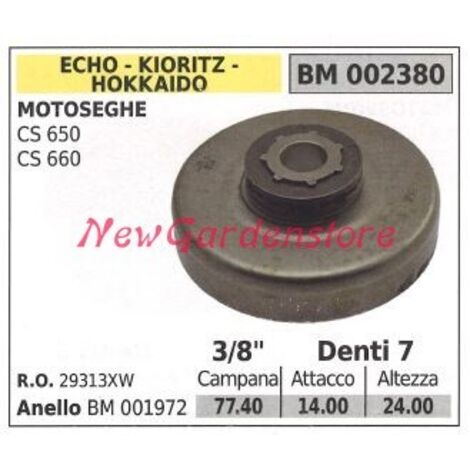 ECHO pignon moteur tronçonneuse CS 650 660 3/8' dents 7 002380