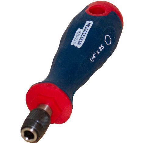 Echter Werkzeugfan Schraubendreher Bithalter kurz mit QuickLock 1/4"x25 Perfect Comfort