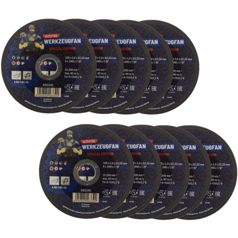 Echter Werkzeugfan Trennscheibe Special Edition 125 x 1,0 mm Inox, 10 Stück