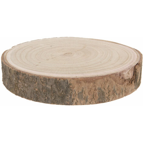 Echtholz Baumscheibe natur - Ø 29-34 cm - Holzscheibe zum Dekorieren, Bemalen oder Brandmalen