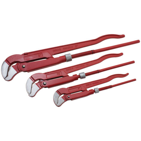 Eck-Rohrzangen Set Ausführung S-Maul 1 + 1 1/2 + 2 Zoll