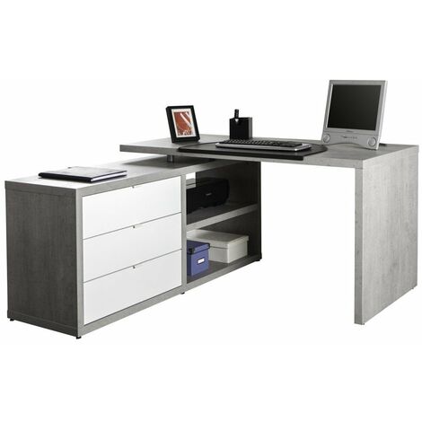 Schreibtisch weiß beton