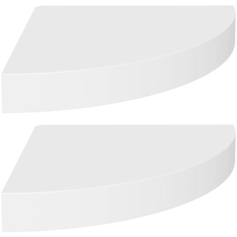 Eck-Schweberegale 2 Stk. Weiß 25x25x3,8 cm MDF vidaXL