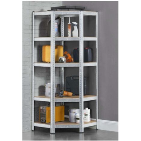 Eck Schwerlastregal zink 77x77x40x40x42x180 cm