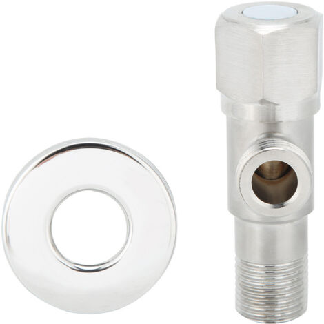 Eckarmatur aus gebürstetem Edelstahl, G1/2", für Toilette, Warmwasserbereiter und Sanitärzubehör