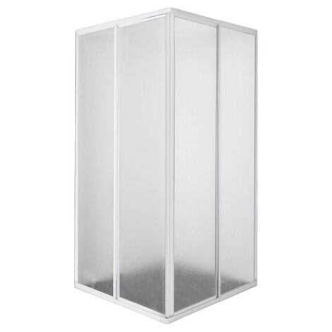 Eckduschkabine, Duschwanne AC90W Acryl Glas 73-88cm x 73-88cm x 185
