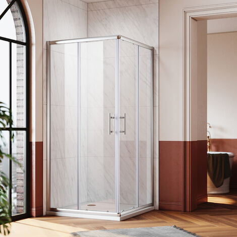 Eckeinstieg Duschkabine 120x120cm Sicherheitsglas Schiebetür Eckdusche Duschabtrennung Duschschiebetür Glas