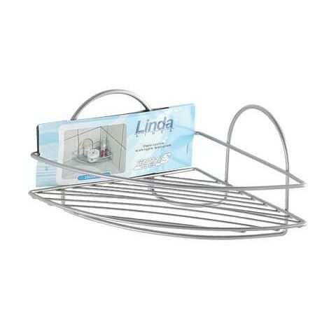Eckelement für Dusche mit 1 Metallregal