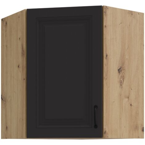 Eckhängeschrank 60x60 cm Stilo Grau Eiche Artisan Küchenzeile Küchenblock Küche