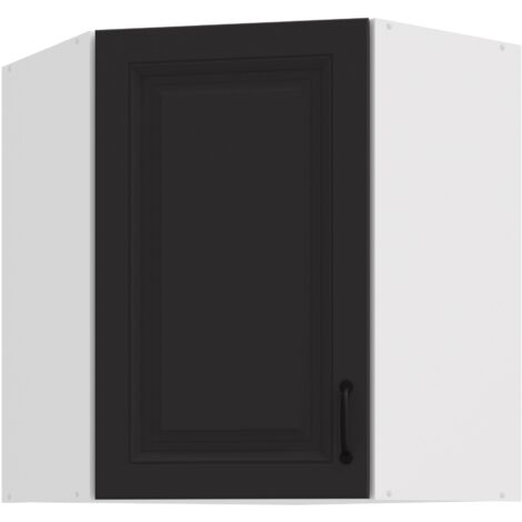 Eckhängeschrank 60x60 cm Stilo Grau Küchenzeile Küchenblock Küche Landhaus
