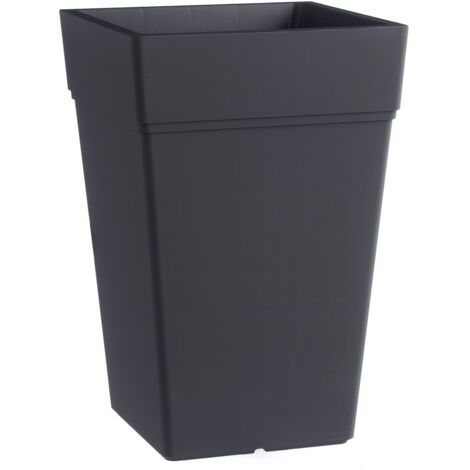 Eckiger anthrazit blumentopf 38x38 cm h 80 mod. Stalk