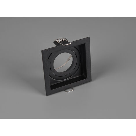 Eckiger Deckeneinbaustrahler KENAI Schwarz matt, schwenkbar 9,2 x 9,2cm