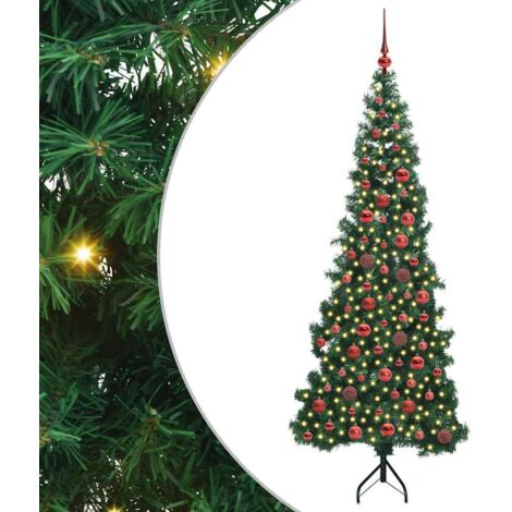 Eckiger künstlicher Weihnachtsbaum Grün 180 cm PVC und Metall vidaXL