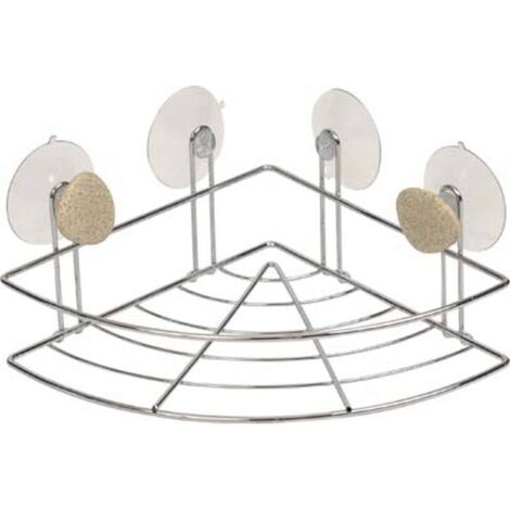 Eckiges metallregal auf 4 saugnäpfen 2 deco - kieselstein - Tendance