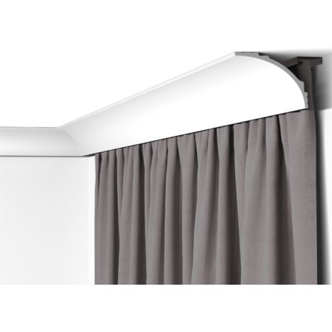 Eckleiste NMC IL18 WALLSTYL Noel Marquet Zierleiste Stuckleiste Indirekte Beleuchtung Zeitloses Klassisches Design grau 2 m