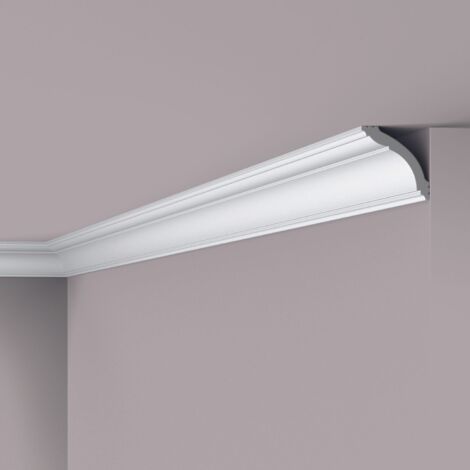 Eckleiste NMC WT15 WALLSTYL Noel Marquet Deckenleiste Stuckleiste Zierleiste Zeitloses Klassisches Design weiß 2 m