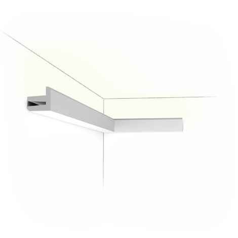 Eckleiste Orac Decor C380 MODERN L3 Indirekte Beleuchtung Zierleiste Modernes Design weiß 2m