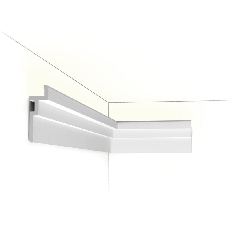 Decor Cx196-box Modern 1 Karton Set Mit 12 Eckleisten Stuckleisten Modern Weiß 24 M - Orac