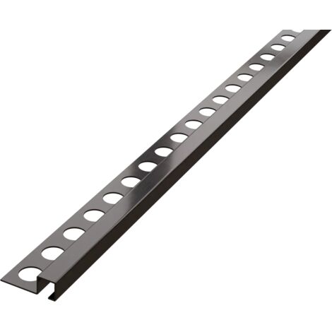 Eckprofil Q aus Edelstahl für Fliesen 12mm x 2700mm - gunmetal