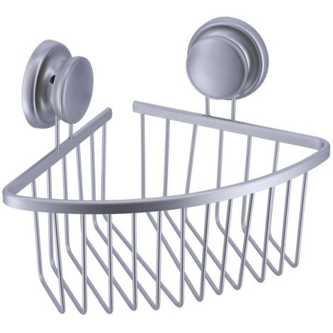Eckregal aus aluminiumdraht mit saugnäpfen - chrom - Tendance