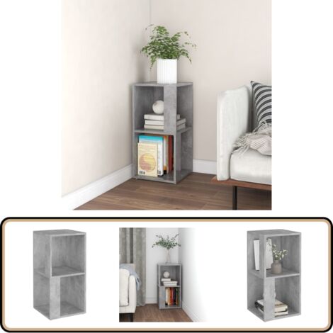 Eckregal Betongrau 33x33x67 cm Holzwerkstoff - Eckregal - Regal - Wohnraumgestaltung - Holzregale - Betongrau