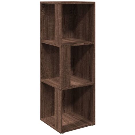 Eckregal Braun Eichen-Optik 33x33x100 cm Holzwerkstoff vidaXL