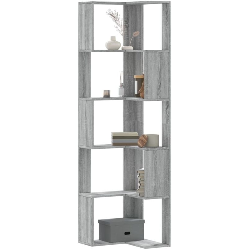 Vidaxl - Bücherregal 5 Böden Grau Sonoma 50x50x179 Cm Holzwerkstoff