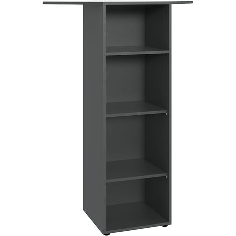 Eckregal graphit MIAMI-43, B/H/T ca. 66/126/66 cm