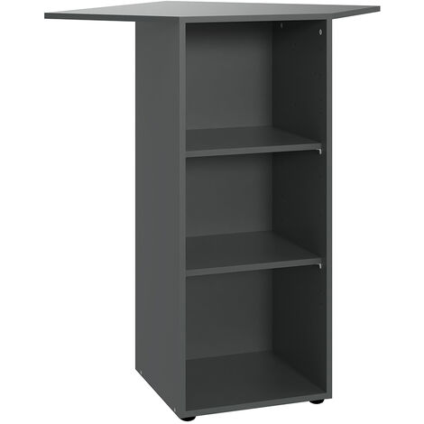 Eckregal graphit MIAMI-43, B/H/T ca. 66/98/66 cm