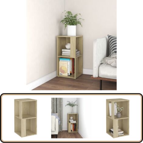 Eckregal Sonoma-Eiche 33x33x67 cm Holzwerkstoff - Eckregal - Regal - Wohnraumgestaltung - Holzregale - Sideboard