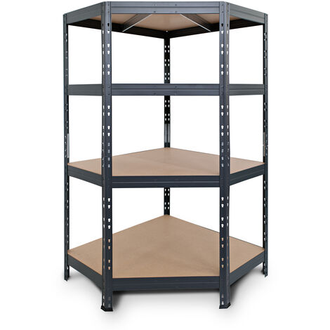 EckregalMetall-Steckregal RIVET in anthrazitgrau180x90x45x64,5cm, 4 Fachböden, 250kg