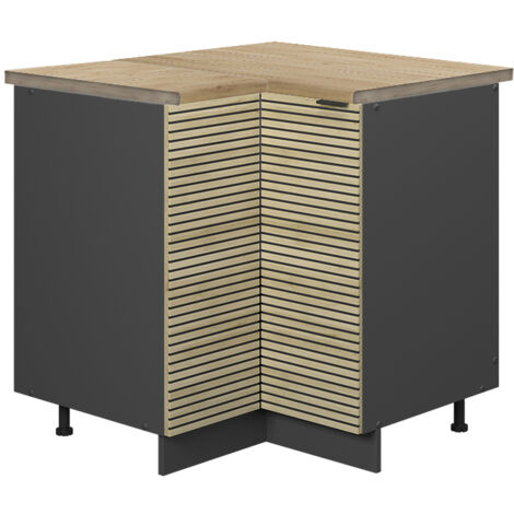 Eckschrank Fame-Line, Eiche Paneel, 80.5 cm , AP Eiche, Vicco