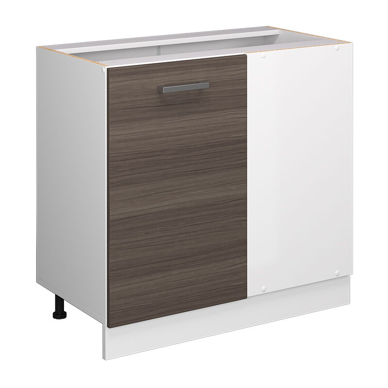 Eckschrank Für Haushaltsgegenstände R-line, Grau, 86 Cm Mit Tür, Ohne Arbeitsplatte Vicco