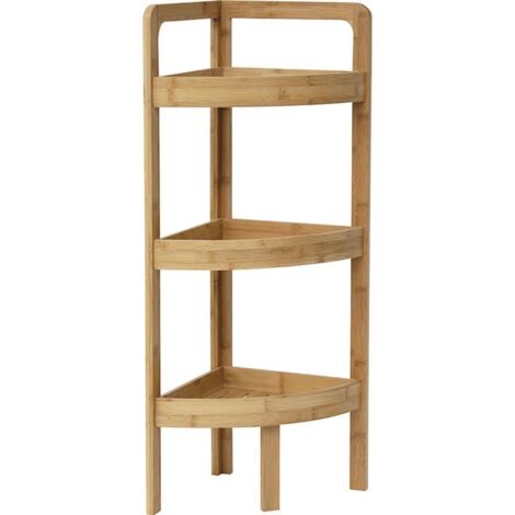 Eckschrank mit 3 regalen - bambus - Tendance