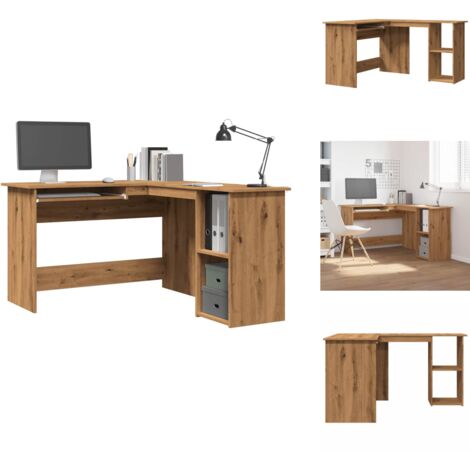 Eckschreibtisch Artisan-Eiche 120x140x75 cm Holzwerkstoff - Eckschreibtisch - Eckschreibtische - Schreibtisch - Büroschreibtisch