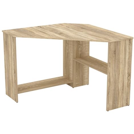 Eckschreibtisch Design Kollektion KARO in Eichenfarbe.