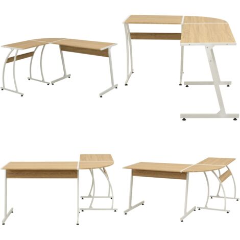 Eckschreibtisch L-förmig Eiche - Computertisch - Winkelschreibtisch - Home & Living