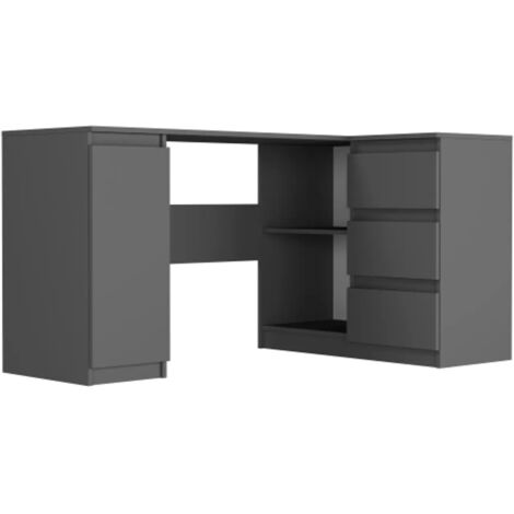 Eckschreibtisch rechts Anthrazit 150 x 87 cm Modern N12