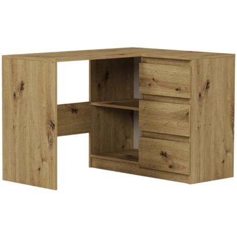 Eckschreibtisch rechts mit Schubladen Artisan 112 x 87 cm Modern N4L