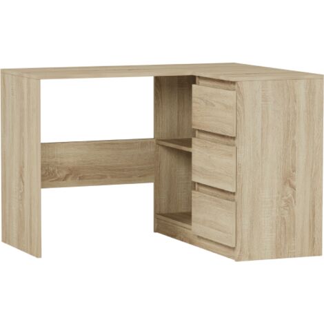 Eckschreibtisch rechts mit Schubladen Sonoma 112 x 87 cm Modern N4L