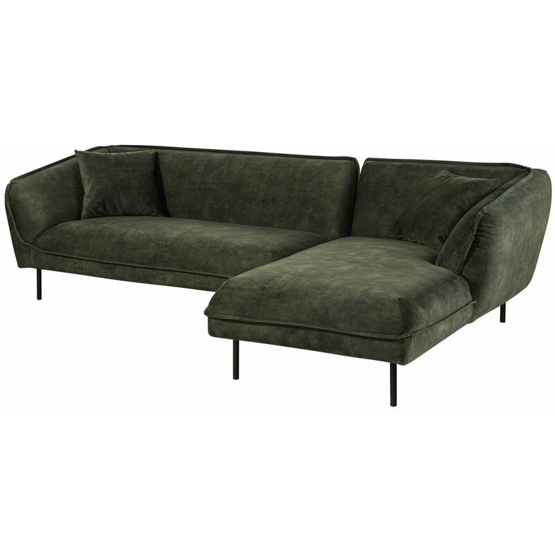 Massivmoebel24.de - Ecksofa 277x173x76 Polyester grau-grün MILOU - grün