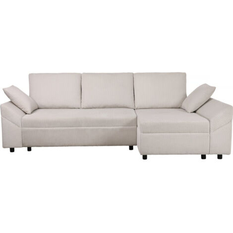 Ecksofa aus Cord "Vaugirard II" - 3-Sitzer - Beige