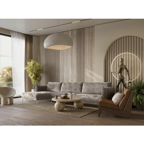 Ecksofa Designersofa MADISON XL Stoff Tender Way Beige Ottomane Links