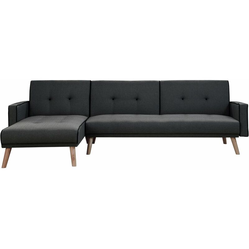 Habitat Et Jardin - Ecksofa , Konvertirbar Jules 3 Sitzer - Dunkel Grau