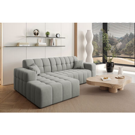 Ecksofa L-förmiges Nimes-Eckmöbel links/rechts Grau Links